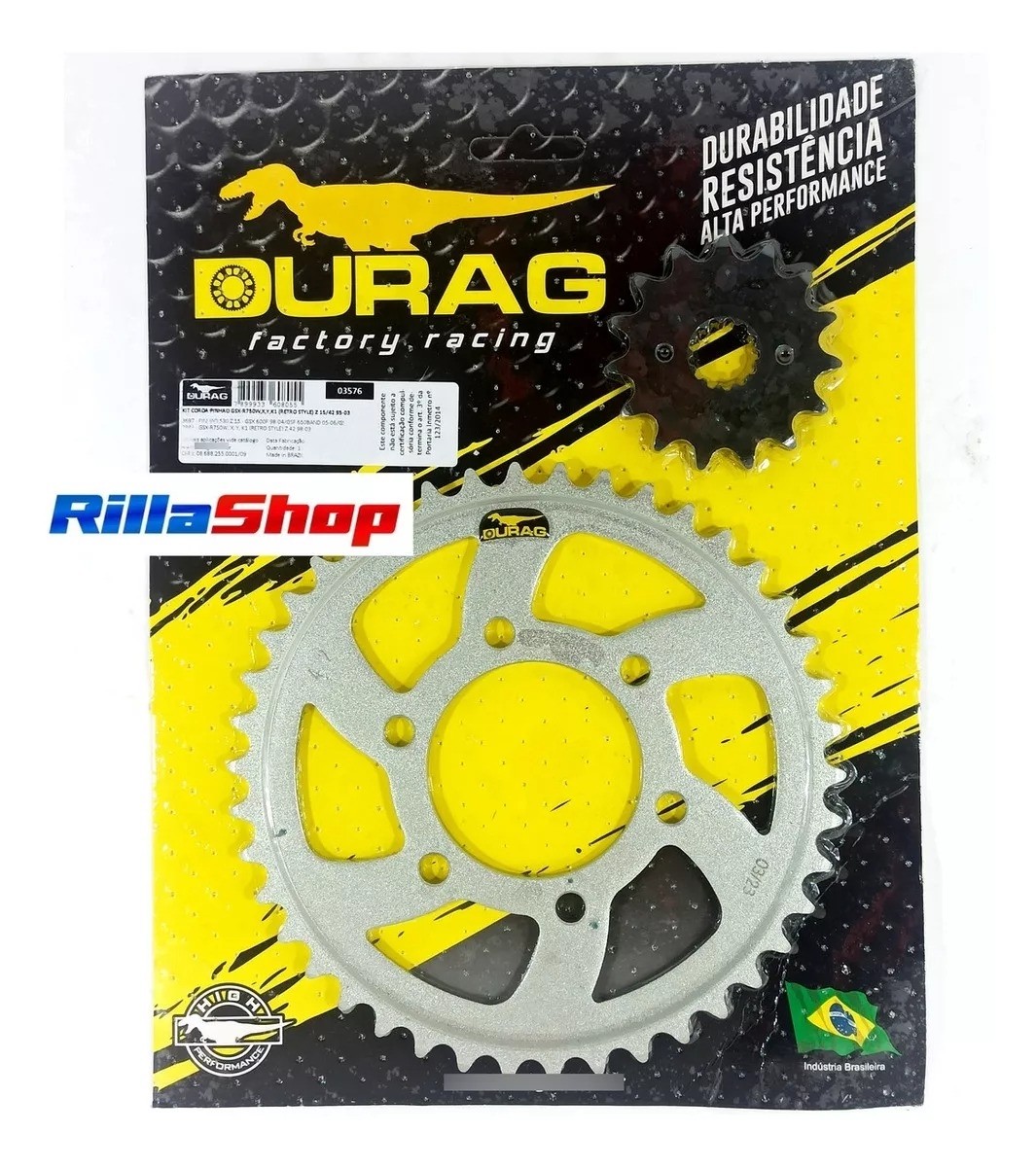 Kit Coroa Pinhão Durag 530 42/15 Gsx R750w Retro Style 98/03