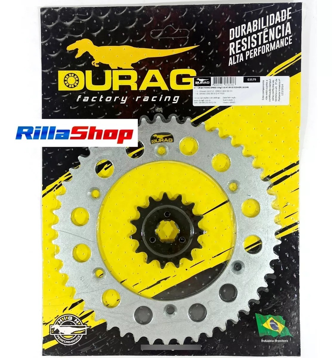 Kit Coroa E Pinhão Durag 520 47/15 Suzuki Dr 800 S Big 99/00
