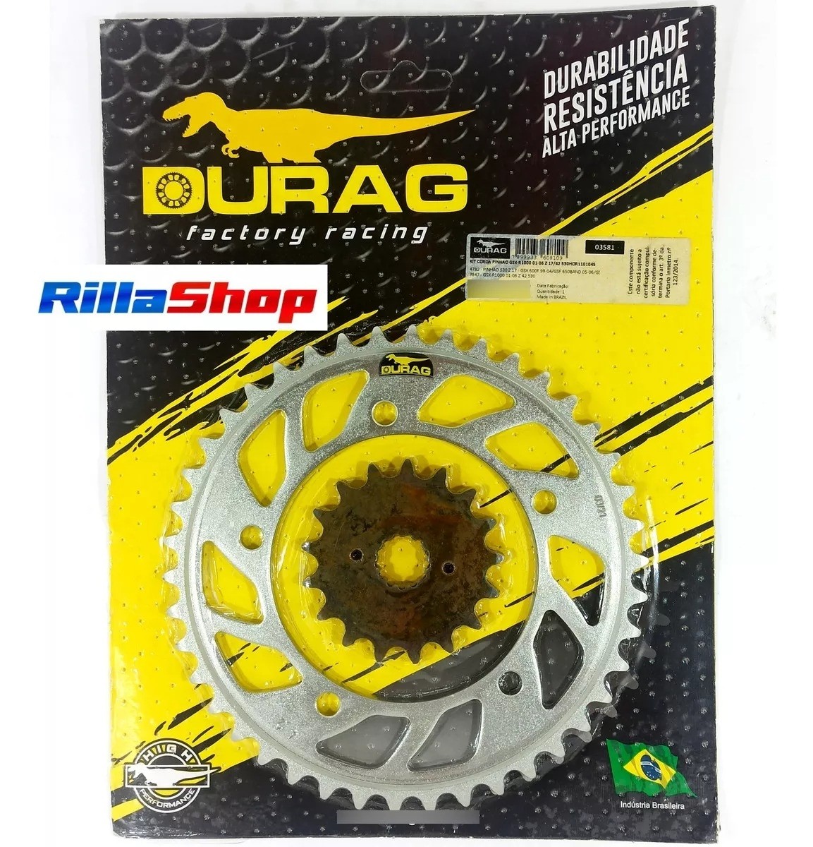 Kit Coroa E Pinhão Durag 530 42/17 Suzuki Gsx R 1000 01/06