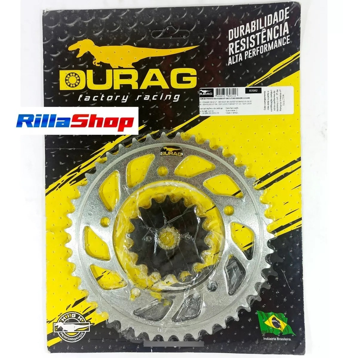 Kit Coroa E Pinhão Durag 530 43/17 Suzuki Gsx R 1000 07/08