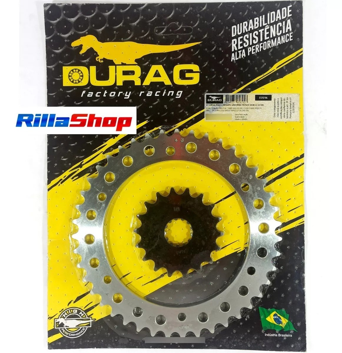 Kit Coroa E Pinhão Durag 530 43/18 Speed Triple 1050 12/21