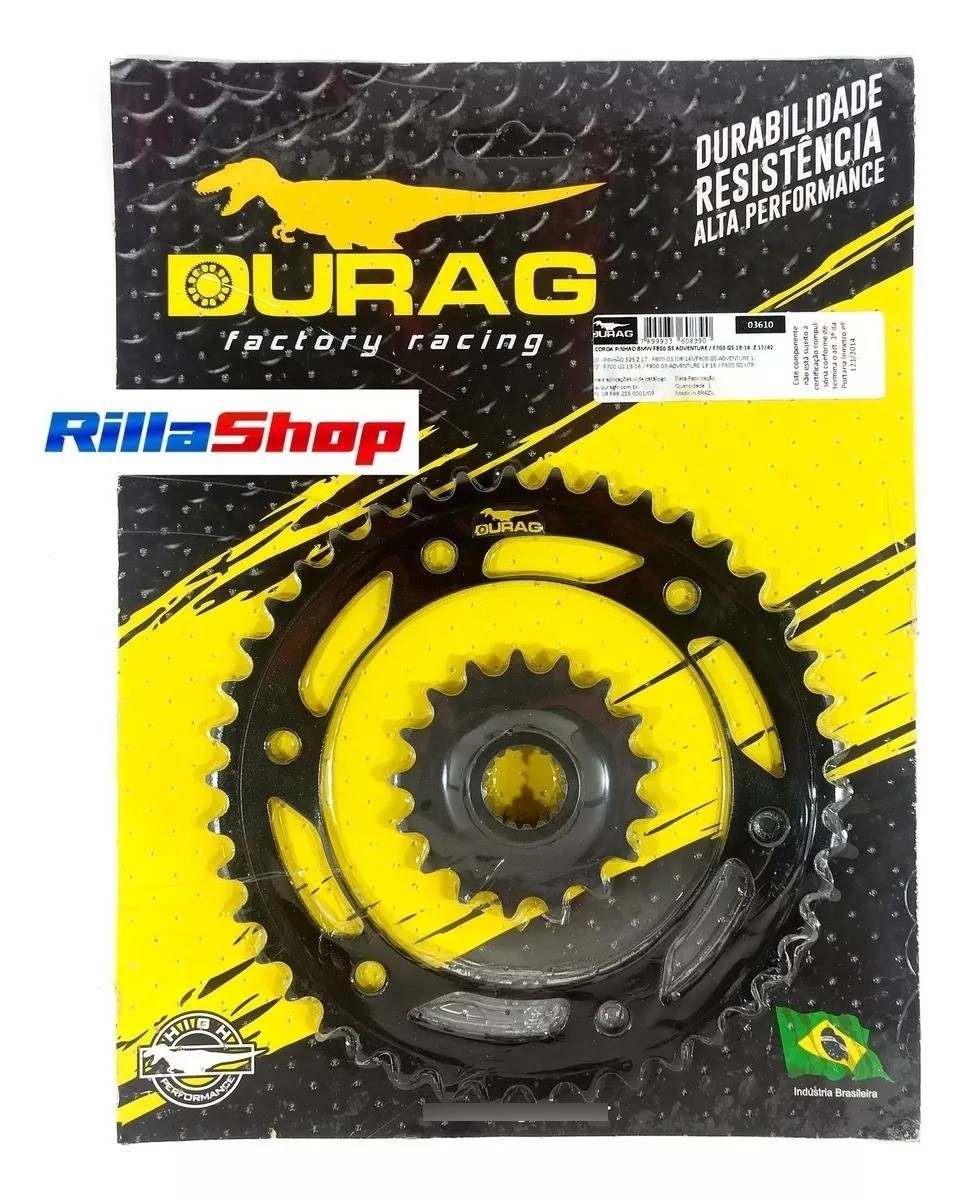 Kit Coroa Pinhão Durag 525 42/17 Bmw F 700 800 Gs Adventure