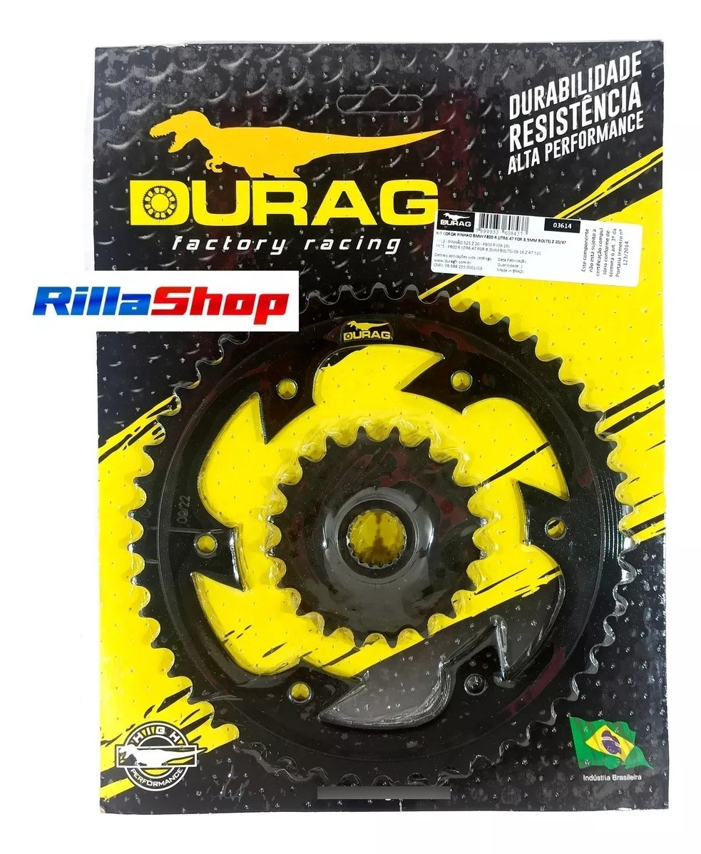 Kit Coroa E Pinhão Durag 525 47/20 Bmw F 800 R 09/18 8,5mm
