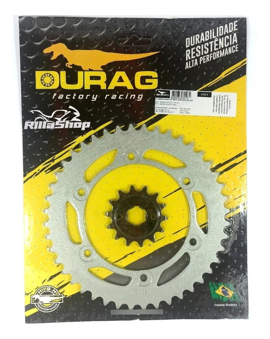 Kit Coroa E Pinhão Durag 520 44/14 Honda Xl 250 R 82/84