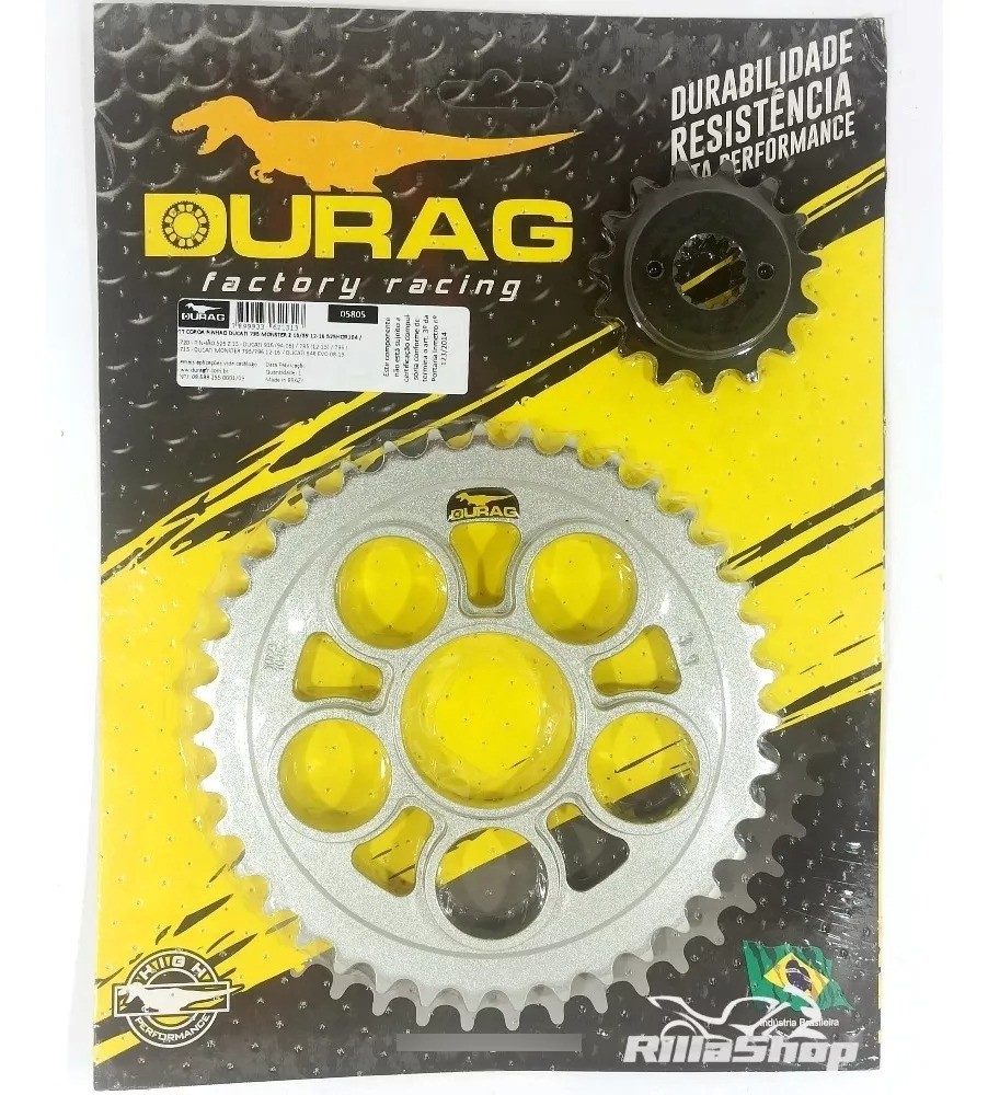 Coroa E Pinhão Durag 525 39/15 Ducati 795 796 Monster 12/16