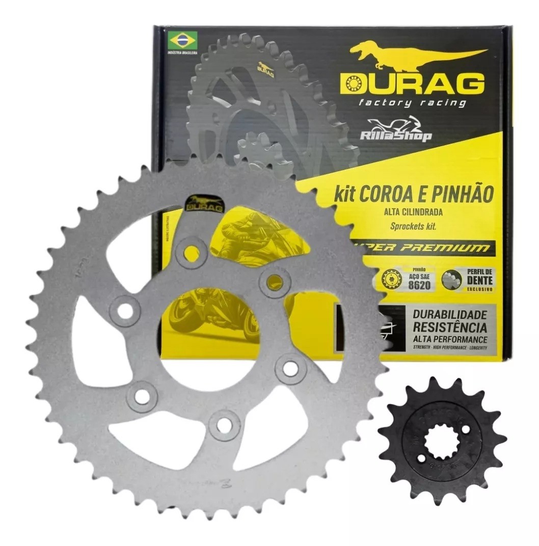 Kit Coroa E Pinhão Durag 520 45/15 Ktm 390 Duke 13/24
