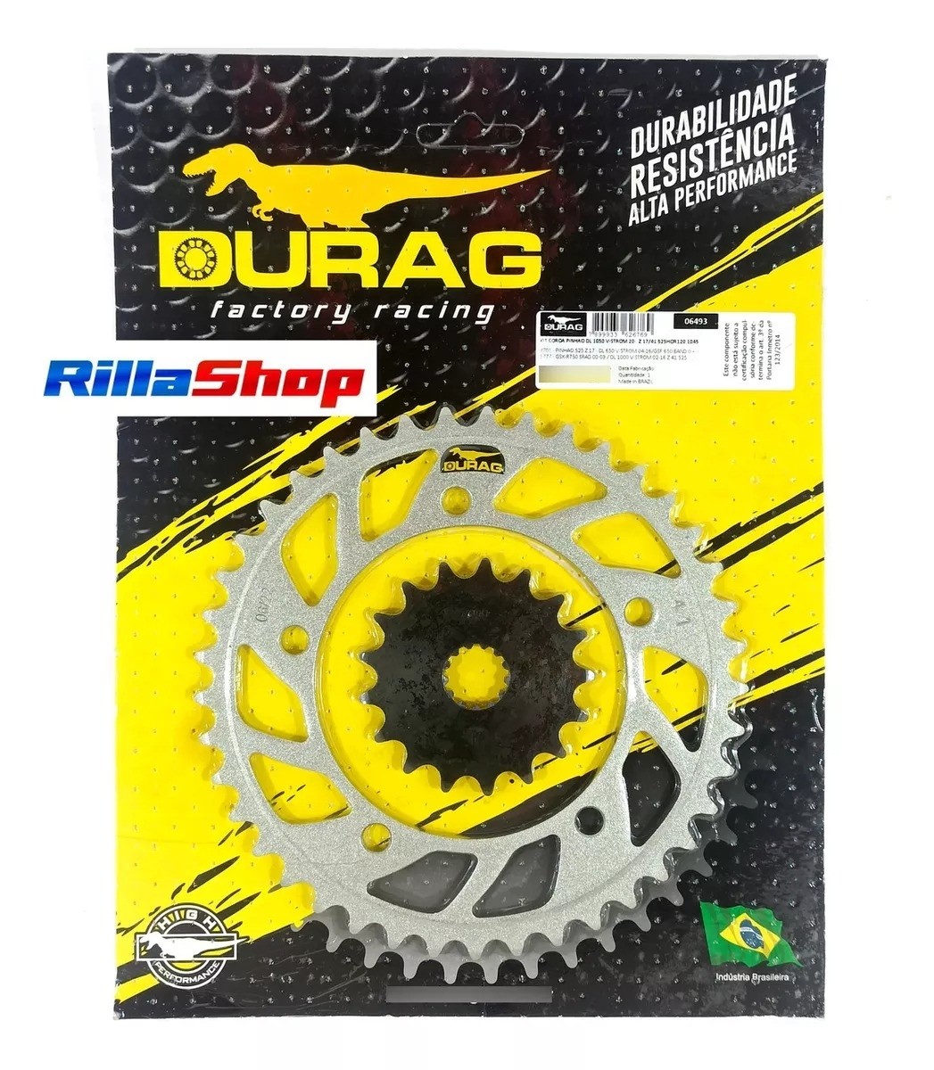 Kit Coroa Pinhão Durag 525 41/17 Suzuki Dl1050 V Strom 20/24