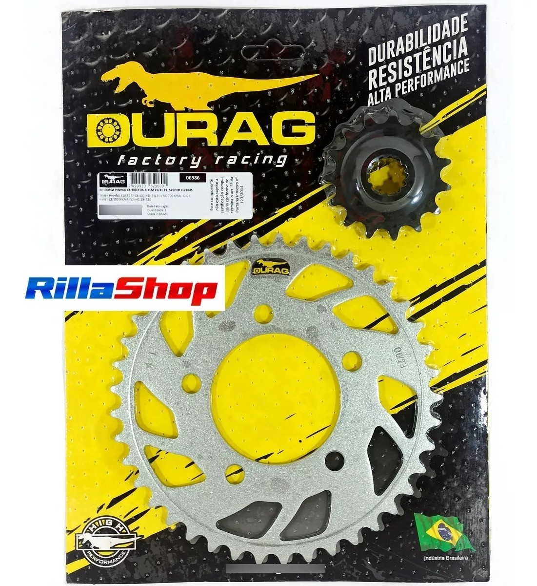 Kit Coroa E Pinhão Durag 520 41/15 Cb 500 X F 19/23 Cbr 500