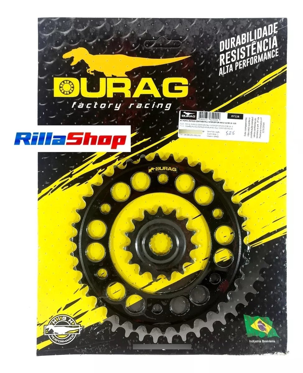 Coroa Pinhão Durag 525 38/15 Interceptor 650 Continental 650