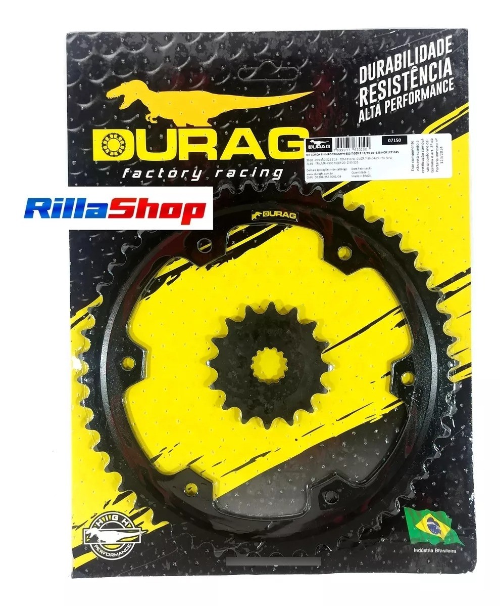 Kit Coroa E Pinhão Durag 525 50/16 Triumph Tiger 900 20/24
