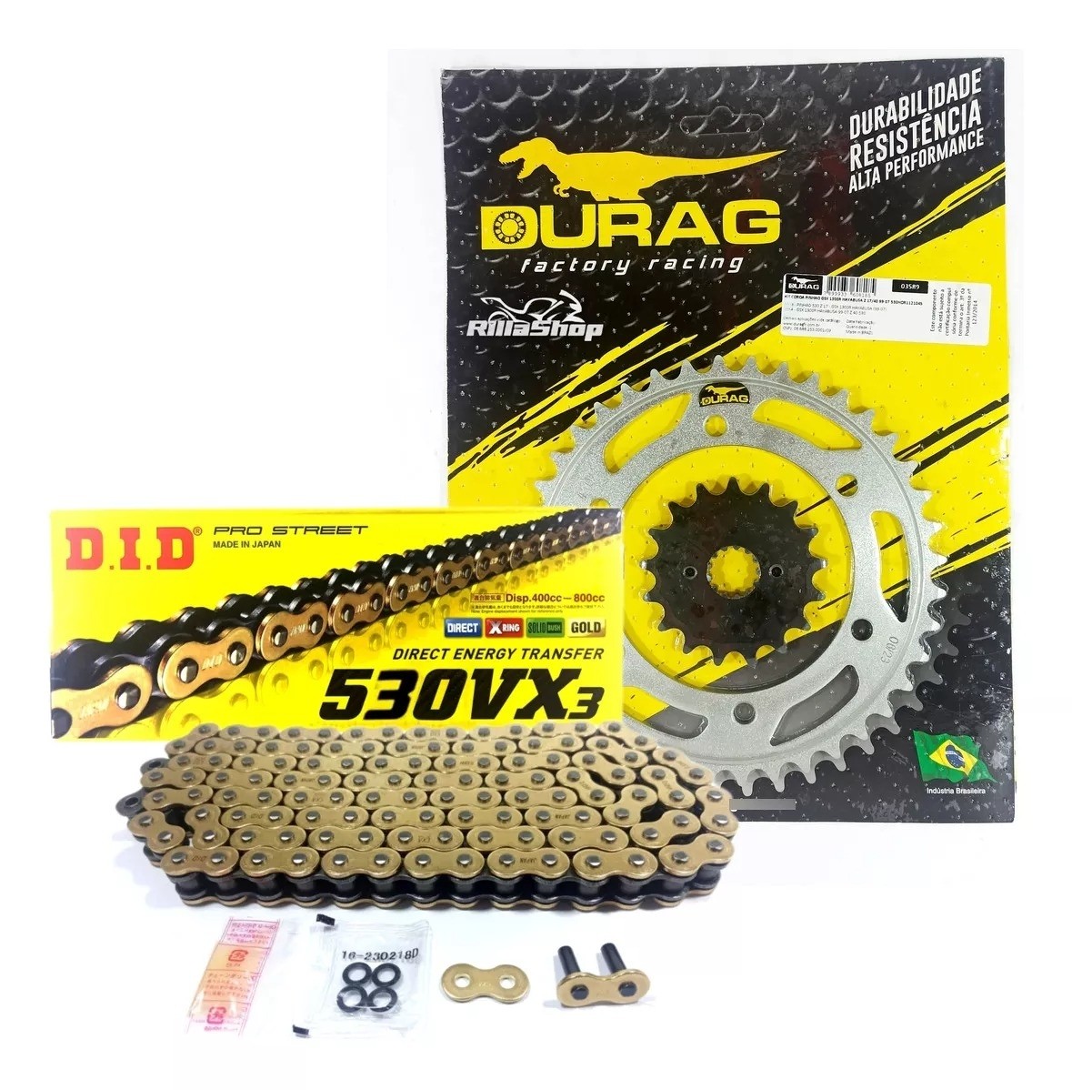 Kit Relação Did 530 Vx3 Dourada Durag 40/17 Suzuki GSX 1300 R Hayabusa 99/07