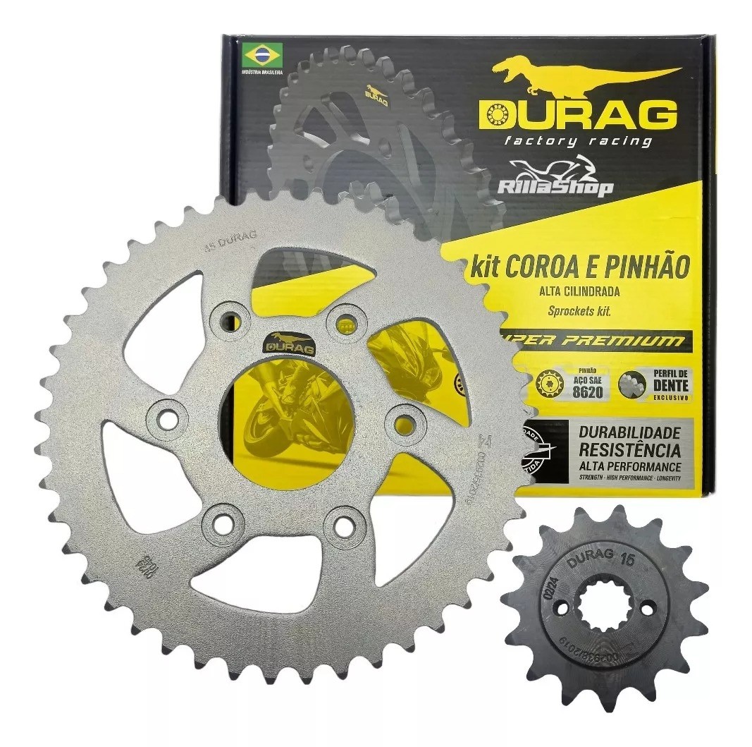 Kit Coroa E Pinhão Durag 520 45/15 Bajaj 400 Dominar 22/25