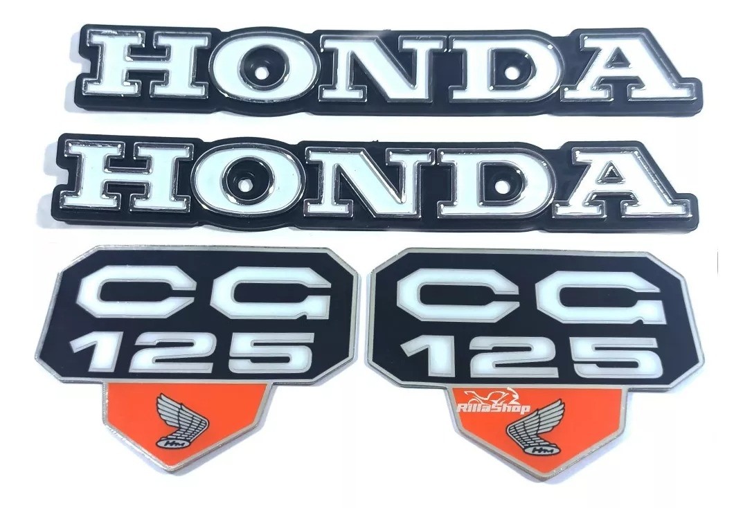 Emblemas Tanque E Laterais Honda Cg 125 77/82 Modelo Original 