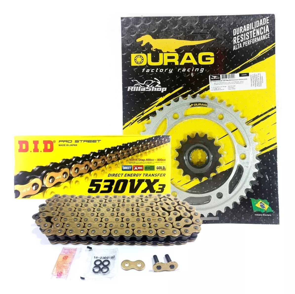 Kit Relação Did 530 Vx3 Dourada Durag 42/16 Honda CBR 1000 RR Fireblade/Repsol 06/07