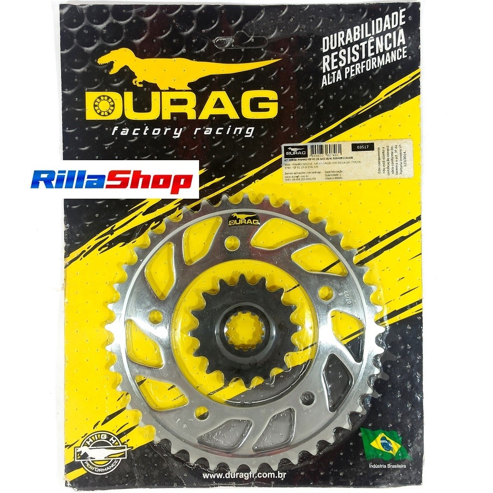 Kit Coroa E Pinhão Durag 525 41/16 Yamaha Yzf R1 15/22