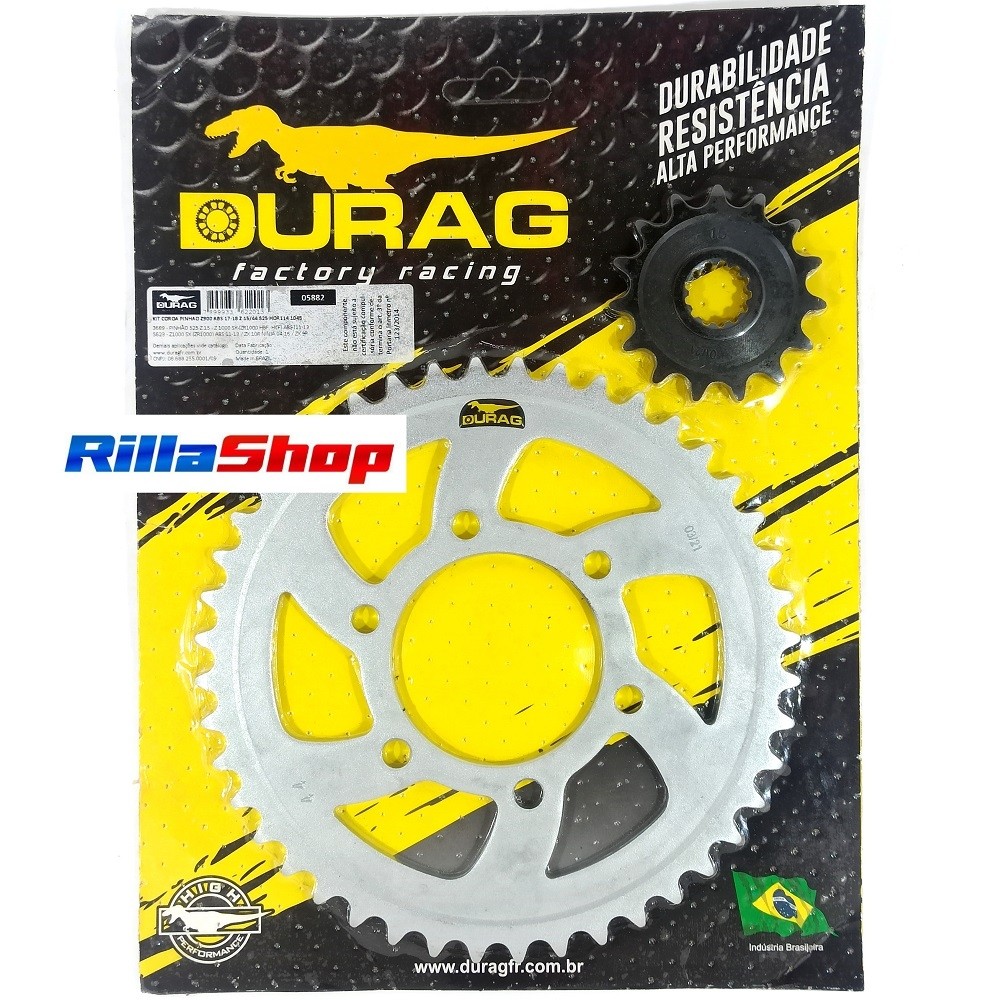 Kit Coroa E Pinhão Durag 525 44/15 Kawasaki Z 900 Abs 17/23