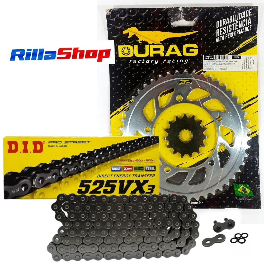 Kit Relação Did 525 Vx3 118l Durag 47/15 Suzuki DL 650 Vstrom 04/24