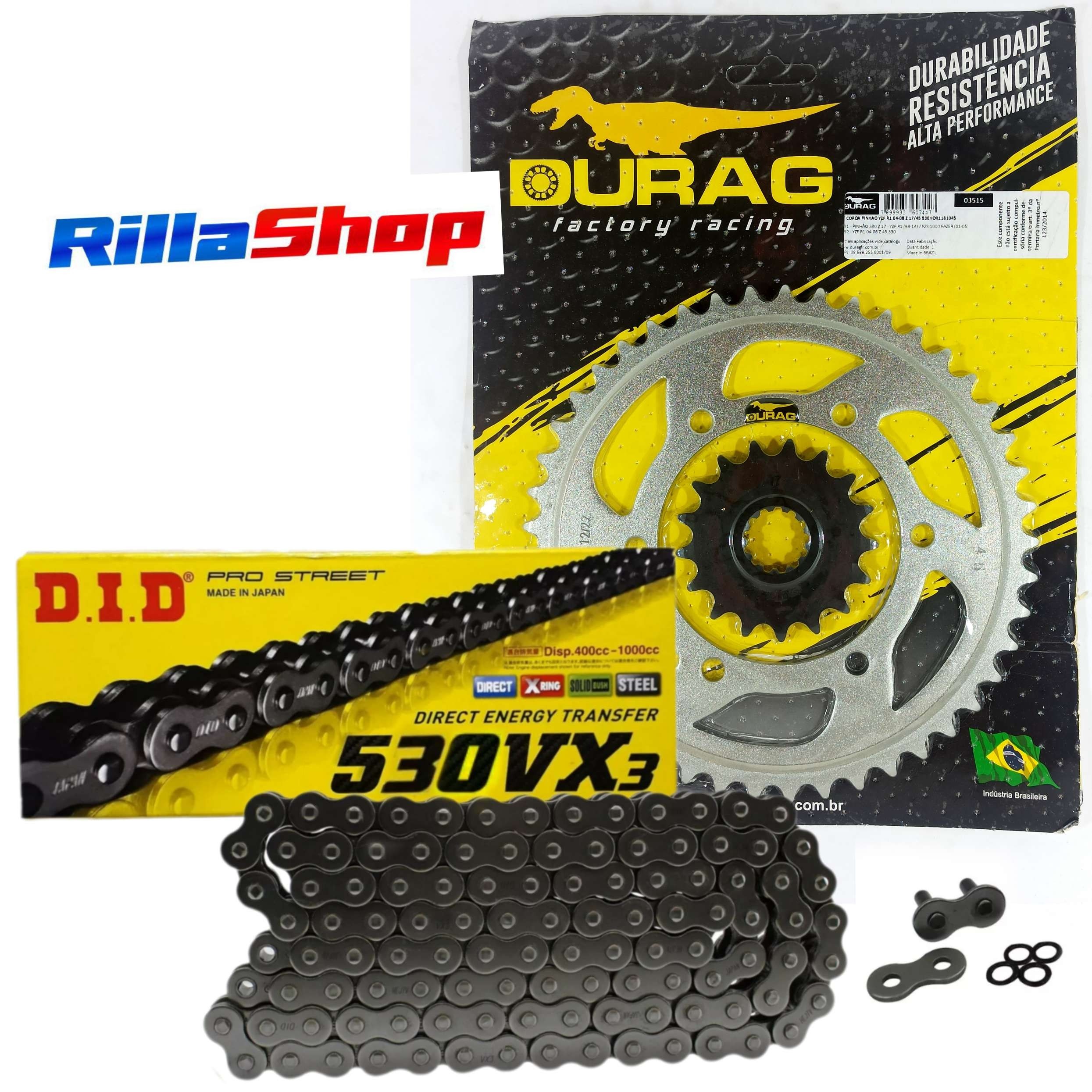 Kit Relação Did 525 Vx3 114l Durag 45/16 Yamaha YZF R6 06/20