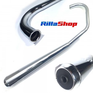 Escapamento Cromado Fortuna Cg/ Ml/ Tur/ Today/ Titan 125 77/99 Modelo Original