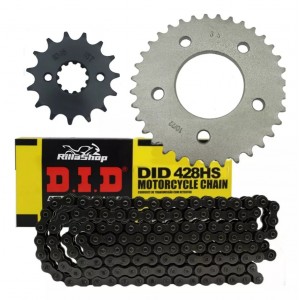 Kit Relação Corrente Fina Did 428 35x15 Honda CBX 250 Twister 01/08 CB 300 09/15