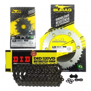 Kit Relação Did 520 Vd 104l Durag 38/14 Honda XR 250 Tornado 01/08