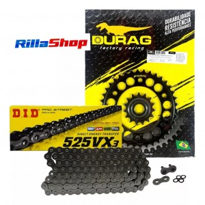Kit Relação Did 525 Vx3 100l Durag 38/15 Royal Enfield Interceptor/Continental GT 650 18/23