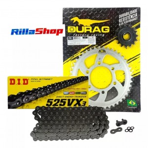 Kit Relação Did 525 Vx3 116l Durag 43/15 Kawasaki Z/KLZ/Versys 1000 12/23