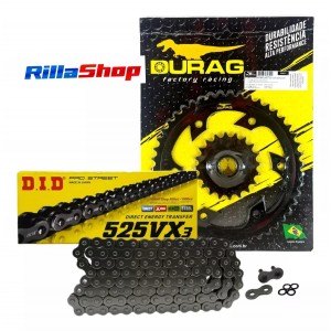 Kit Relação Did 525 Vx3 120l Durag 47/20 BMW F 800 R 09/18 10,5mm
