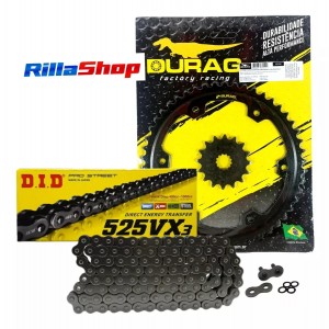 Kit Relação Did 525 Vx3 122l Durag 50/16 Triumph Tiger 900 GT/Rally 20/24