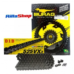 Kit Relação Did 525 Vx3 120l Durag 47/20 BMW F 800 R 09/18 8,5mm