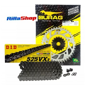 Kit Relação Did 525 Vx3 120l Durag 41/17 Suzuki DL 1050 V-Strom STD/XT 20/24