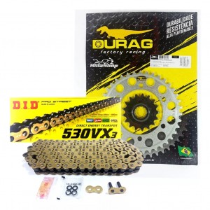 Kit Relação Did 530 Vx3 Gold Dourada Durag 39/17 Yamaha MT 01 05/11