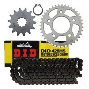 Kit Relação Corrente Fina Did 428 38x14 Honda CBX 250 Twister 01/08