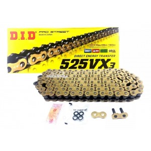 Corrente Gold C/ Retentor Did 525 Vx3 120l Street Até 1000cc