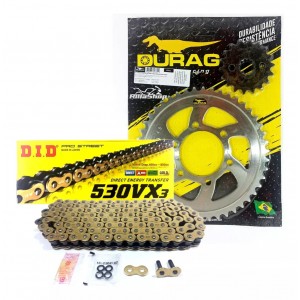 Kit Relação Did 530 Vx3 Dourada Durag 46/18 Kawasaki Ninja ZX 12 00/05