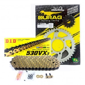 Kit Relação Did 530 Vx3 Dourada Durag 42/15 Suzuki GSX R 750 W Retro Style 98/03