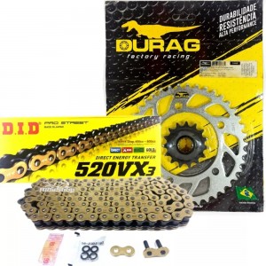 Kit Relação Did 520 Vx3 Dourada Durag 41/15 Honda CB 500 X/F CBR 500 R 13/18
