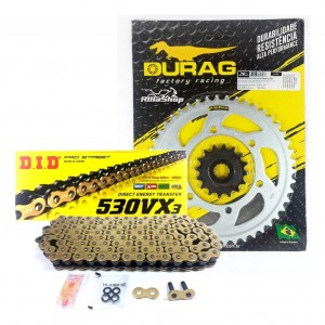 Kit Relação Did 530 Vx3 Dourada Durag 46/16 Yamaha FZ6 S/N Fazer 600 04/09