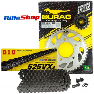 Kit Relação Did 525 Vx3 110l Durag 43/15 Honda CBR 450 89/95