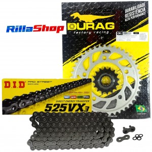 Kit Relação Did 525 Vx3 118l Durag 43/16 Honda CB 600 F Hornet 08/19 CBR 600 F 12/19