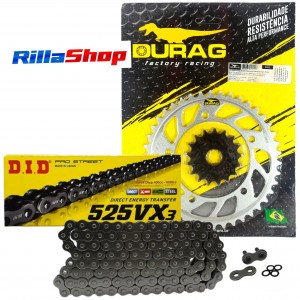 Kit Relação Did 525 Vx3 112l Durag 42/17 Suzuki Gsx R750 00/03 Dl 1000 V-Strom