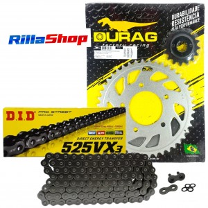 Kit Relação Did 525 Vx3 120l Durag 44/16 Honda VT 600 C Shadow 90/07
