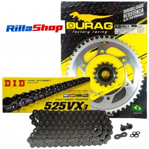 Kit Relação Did 525 Vx3 118l Durag 48/15 Honda XLV 650 Transalp 99/07