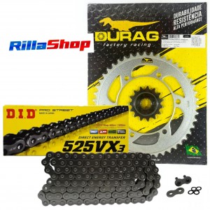 Kit Relação Did 525 Vx3 118l Durag 47/15 Honda XLV 700 Transalp 11/15